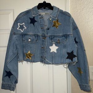 Topshop Moto Light Blue Denim Jacket